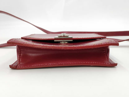 CELINE Gancini Hardware Leather Box Shoulder Bag