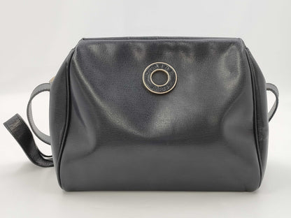 CELINE Circle Logo Leather Shoulder Bag