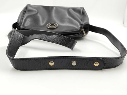 CELINE Circle Logo Leather Shoulder Bag