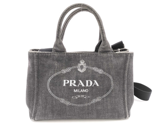 PRADA Kanapa Denim Black 1BG439 Bag