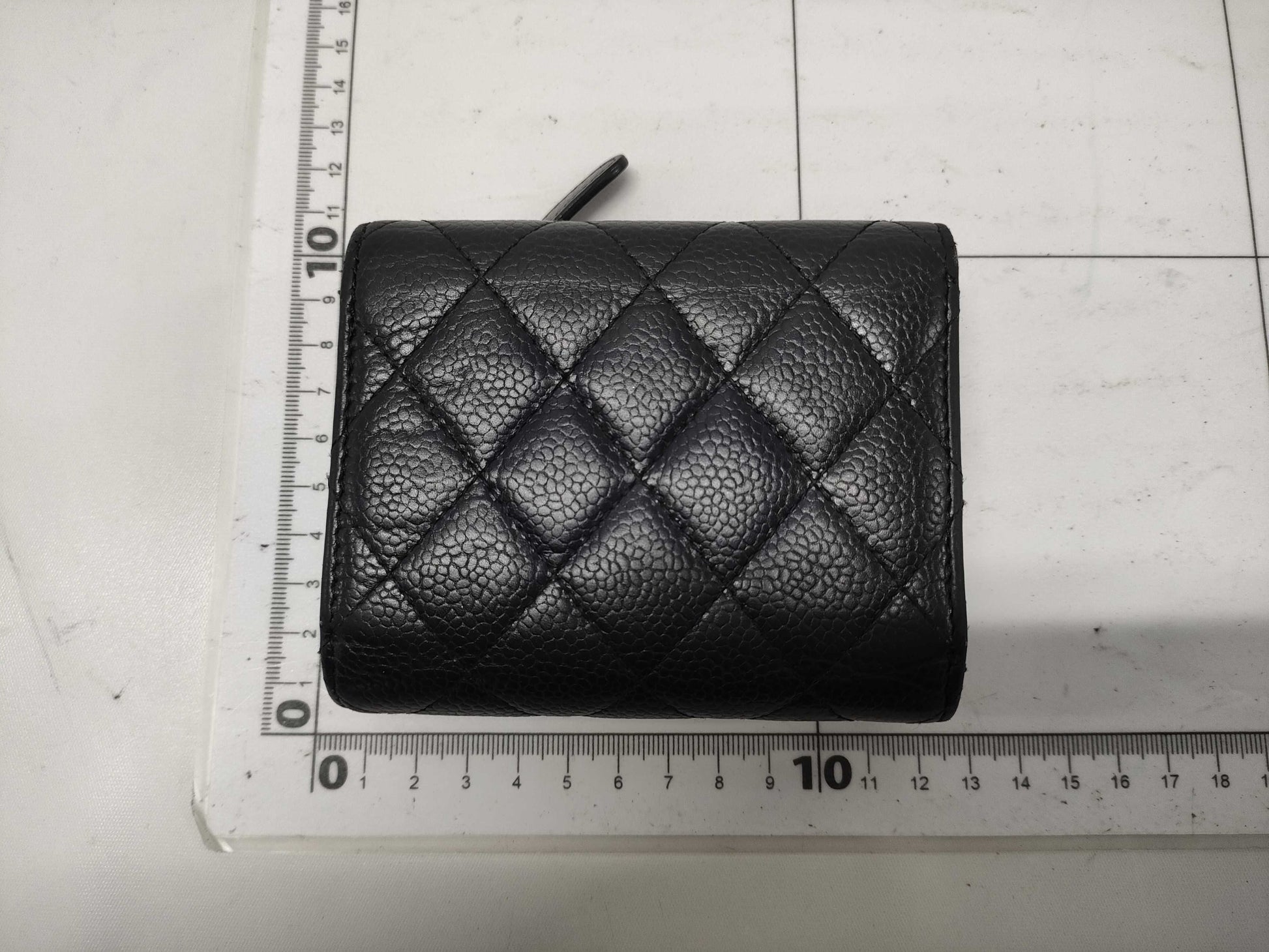 CHANEL Caviar Skin Compact Wallet 21st Series Serial Seal & Boutique Seal Wallet