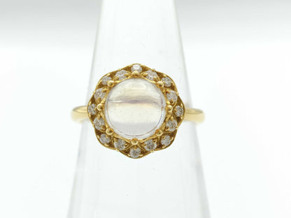 Colored Stone 2.351ct D0.24ct K18 4.4g Ring 