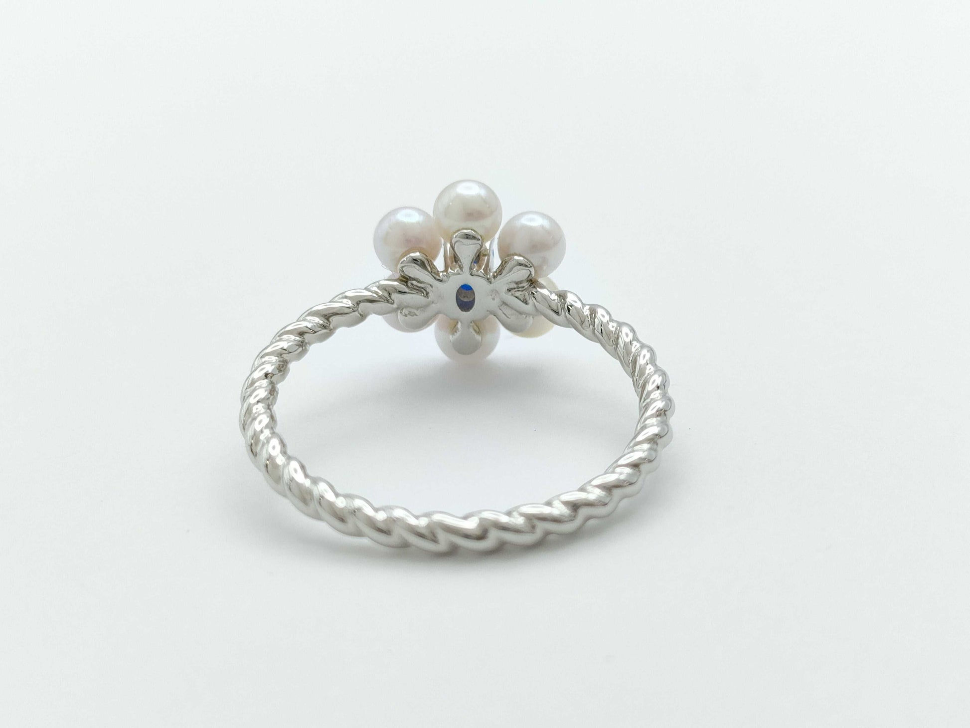 Pearl Diameter Approx. 3.3mm-3.4mm Aouinite 0.08ct PT950 2.8g Ring 