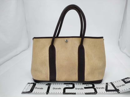 HERMES Garden Party PM Brown Tote Bag