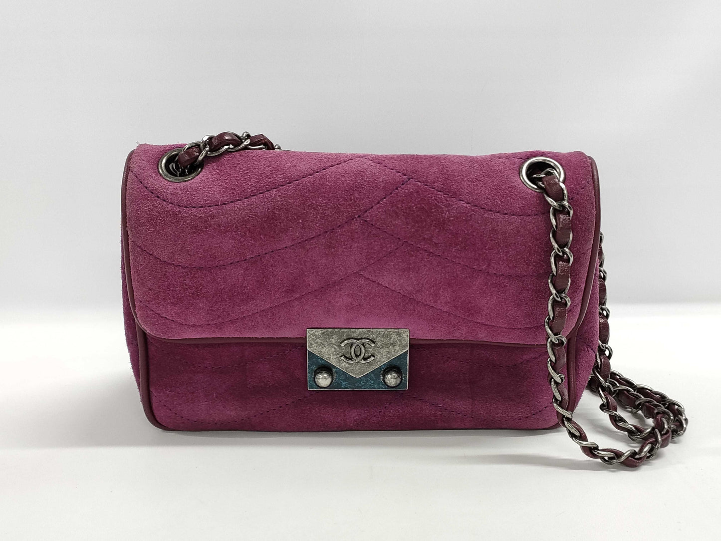 CHANEL [CHANEL] Coco Mark Double Chain Shoulder Bag with S Sticker, No. 21