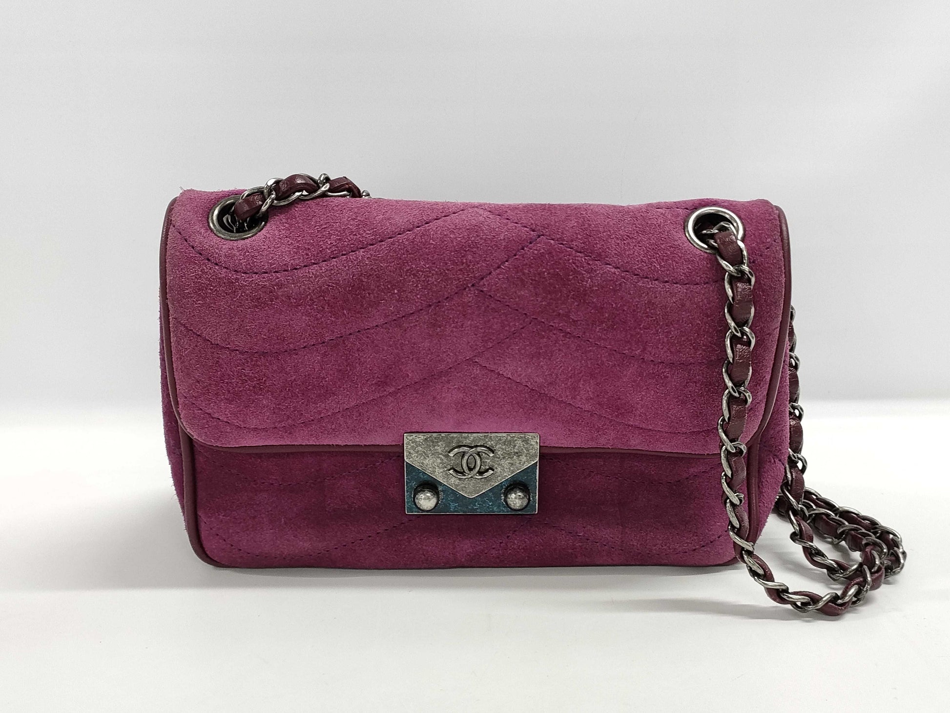CHANEL [CHANEL] Coco Mark Double Chain Shoulder Bag with S Sticker, No. 21