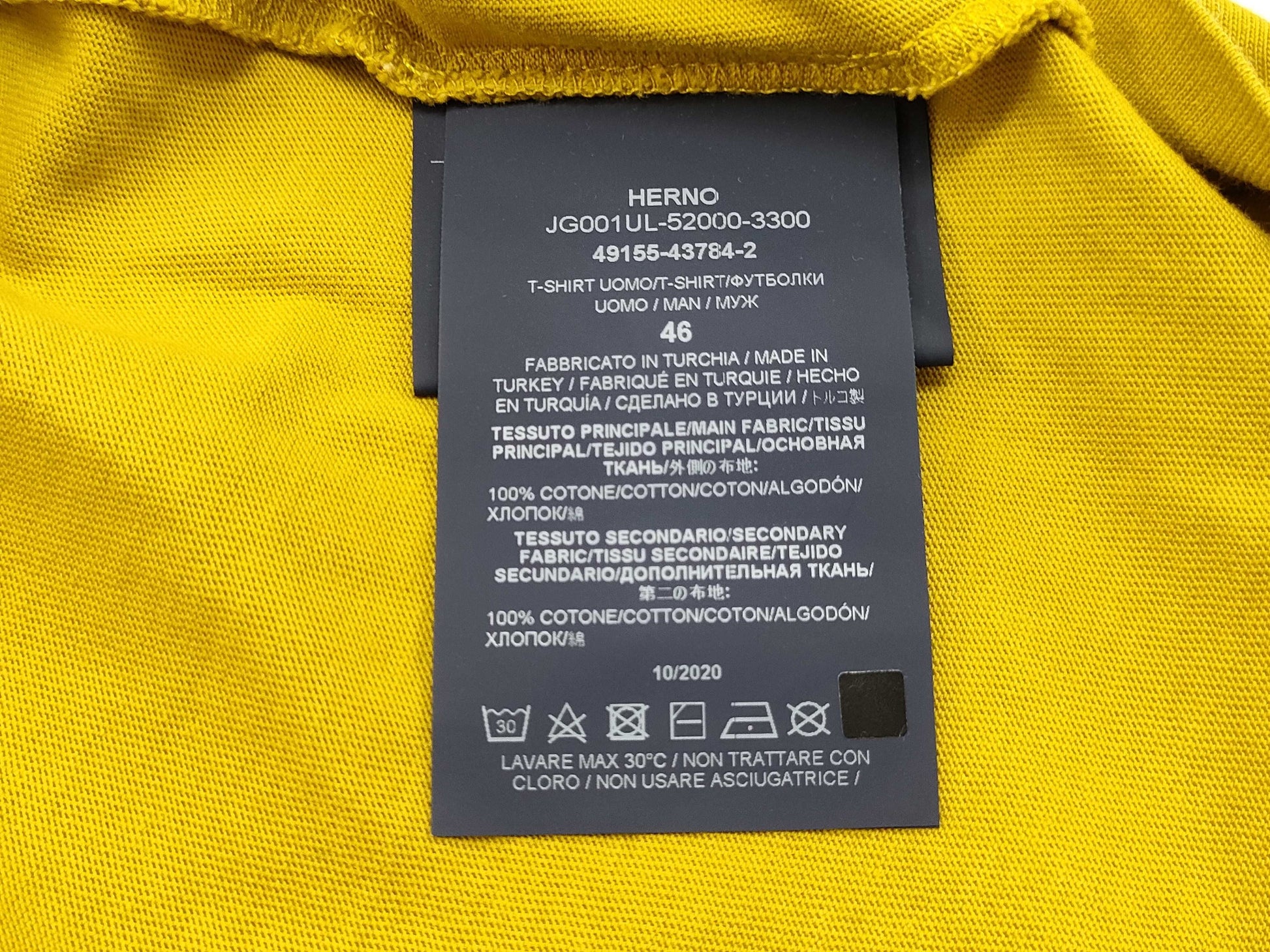 [Herno] T-Shirt Laminar 49155 Short Sleeve Shirt T-Shirt