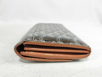 GOYARD Goyard Herringbone Varenne Long Wallet PVCx Leather Wallet