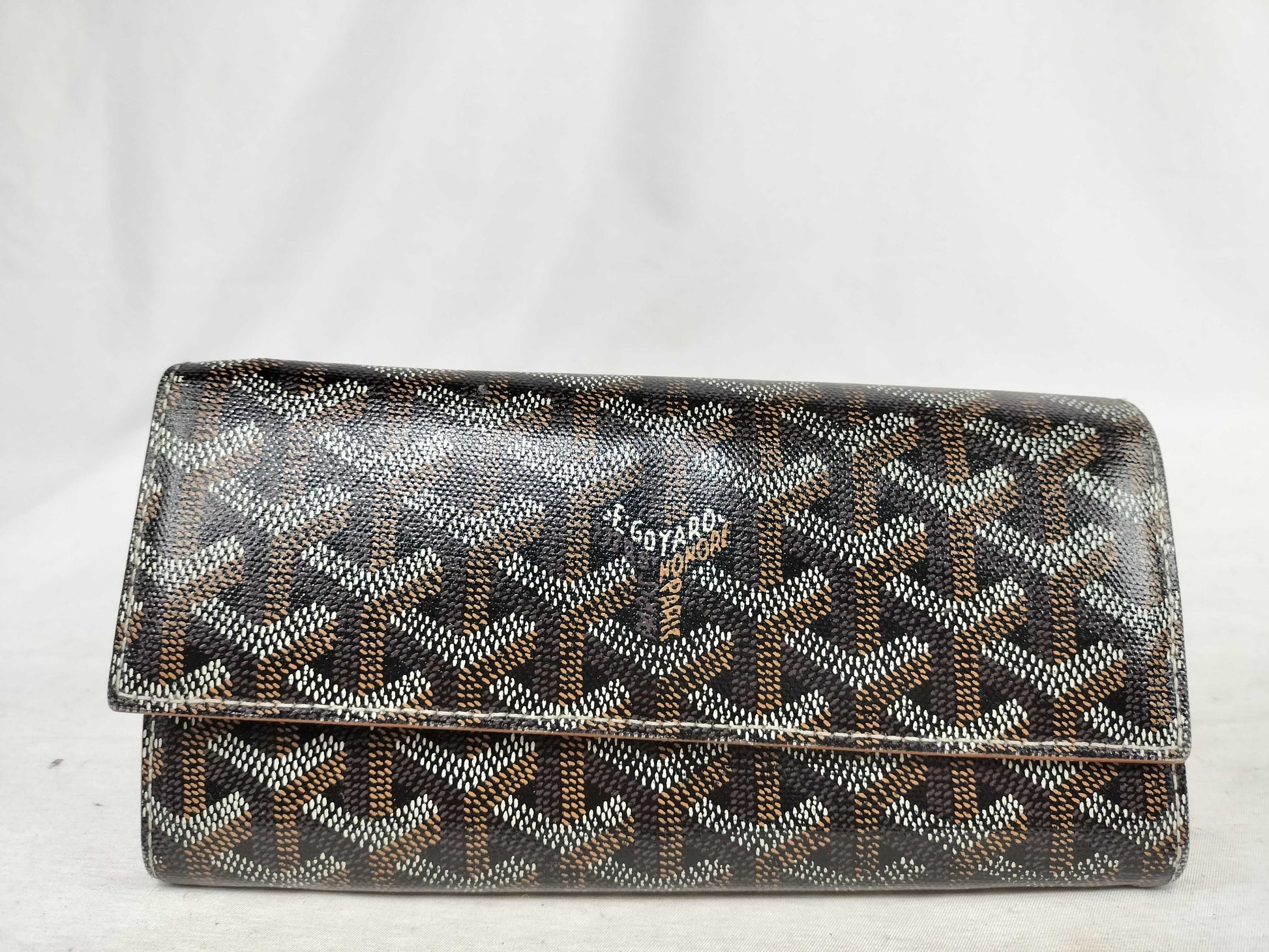 GOYARD Goyard Herringbone Varenne Long Wallet PVCx Leather Wallet