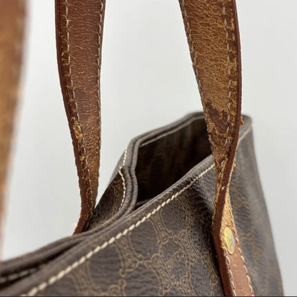 CELINE Macadam Brown PVC Tote Bag