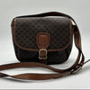 CELINE Macadam Leather Brown Shoulder Bag