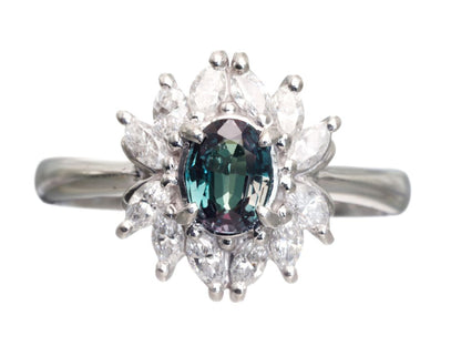AX0.51ct D0.43ct Pt900 5.6g Ring 