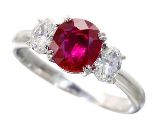R1.61ct D0.608ct Pt900 6.9g Ring 