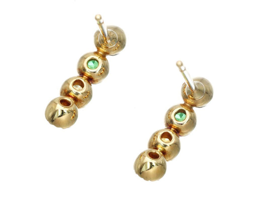 Sirena Azzurro Rosetta Peridot Garnet Citrine Imperial Topaz K18 1.2g Earrings 