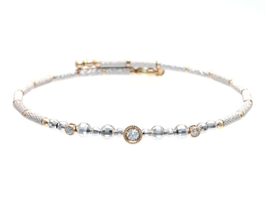 D0.17ct K18 3.8g Bracelet Bangle 