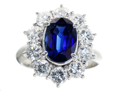 S2.72ct D1.90ct Pt900 7.8g Ring 