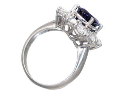 S2.72ct D1.90ct Pt900 7.8g Ring 