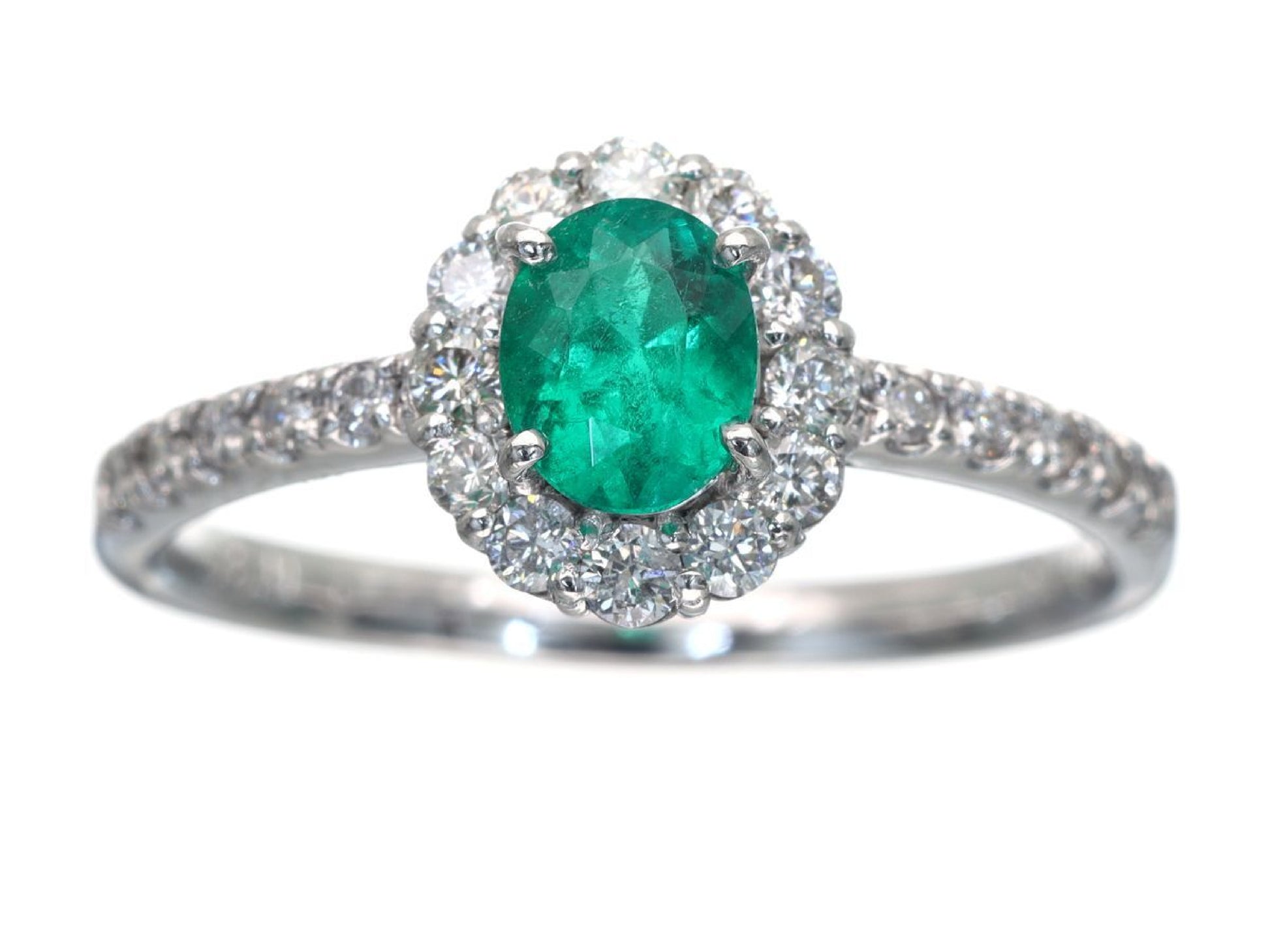 E0.47ct D0.34ct Pt900 3.6g Ring 