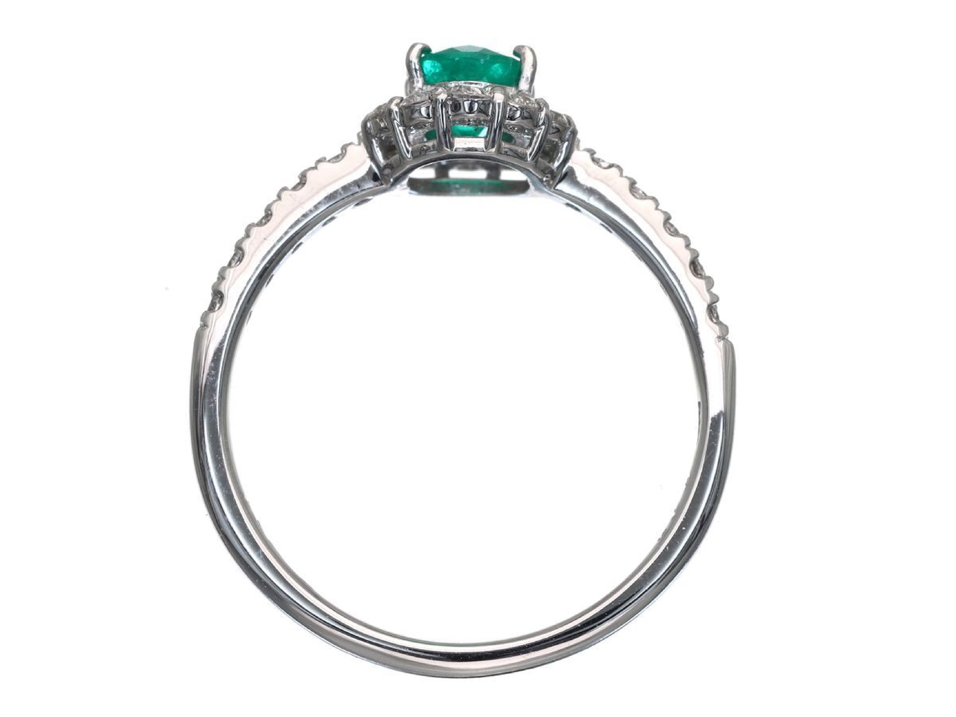 E0.47ct D0.34ct Pt900 3.6g Ring 