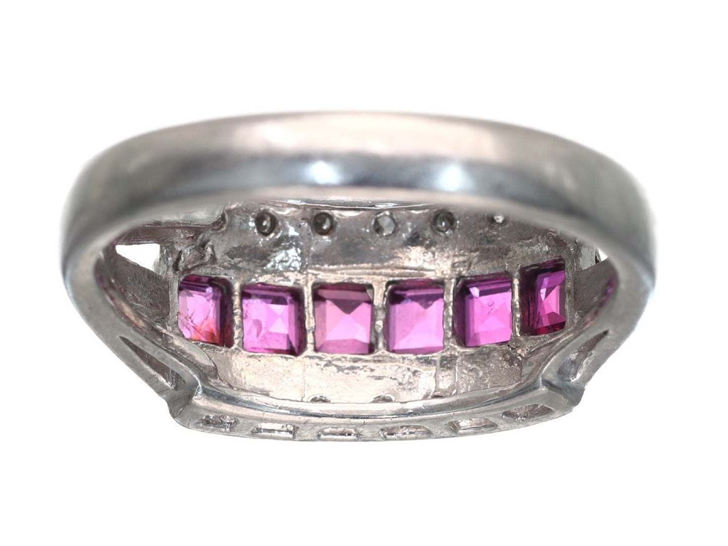 R0.97ct D0.10ct Pt900 6.8g Ring 