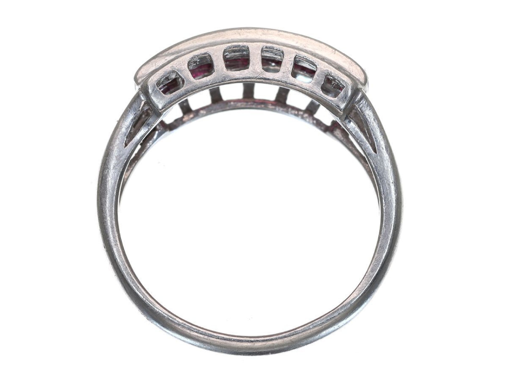 R0.97ct D0.10ct Pt900 6.8g Ring 