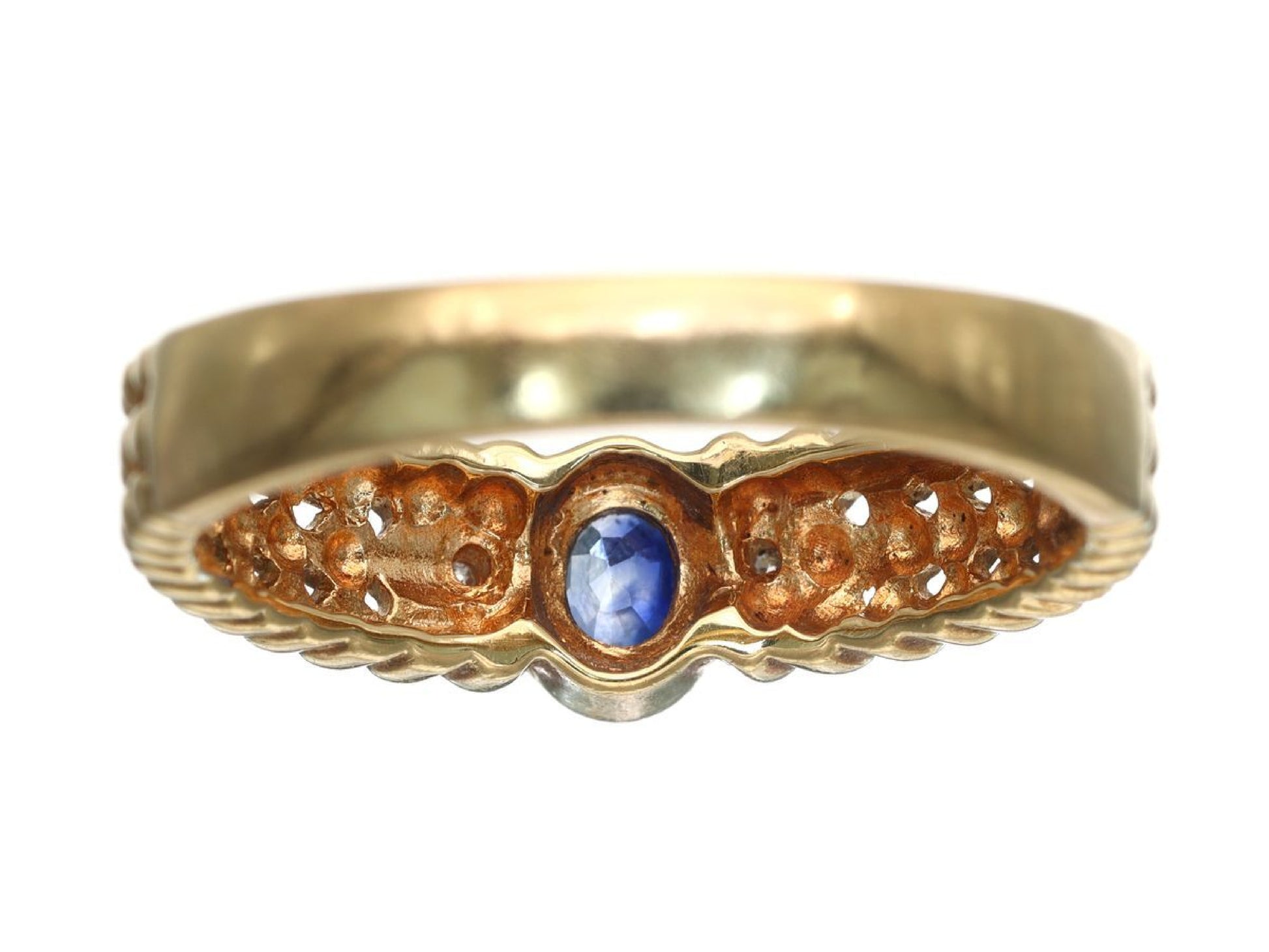 Sapphire Diamond K18 2.9g Ring 