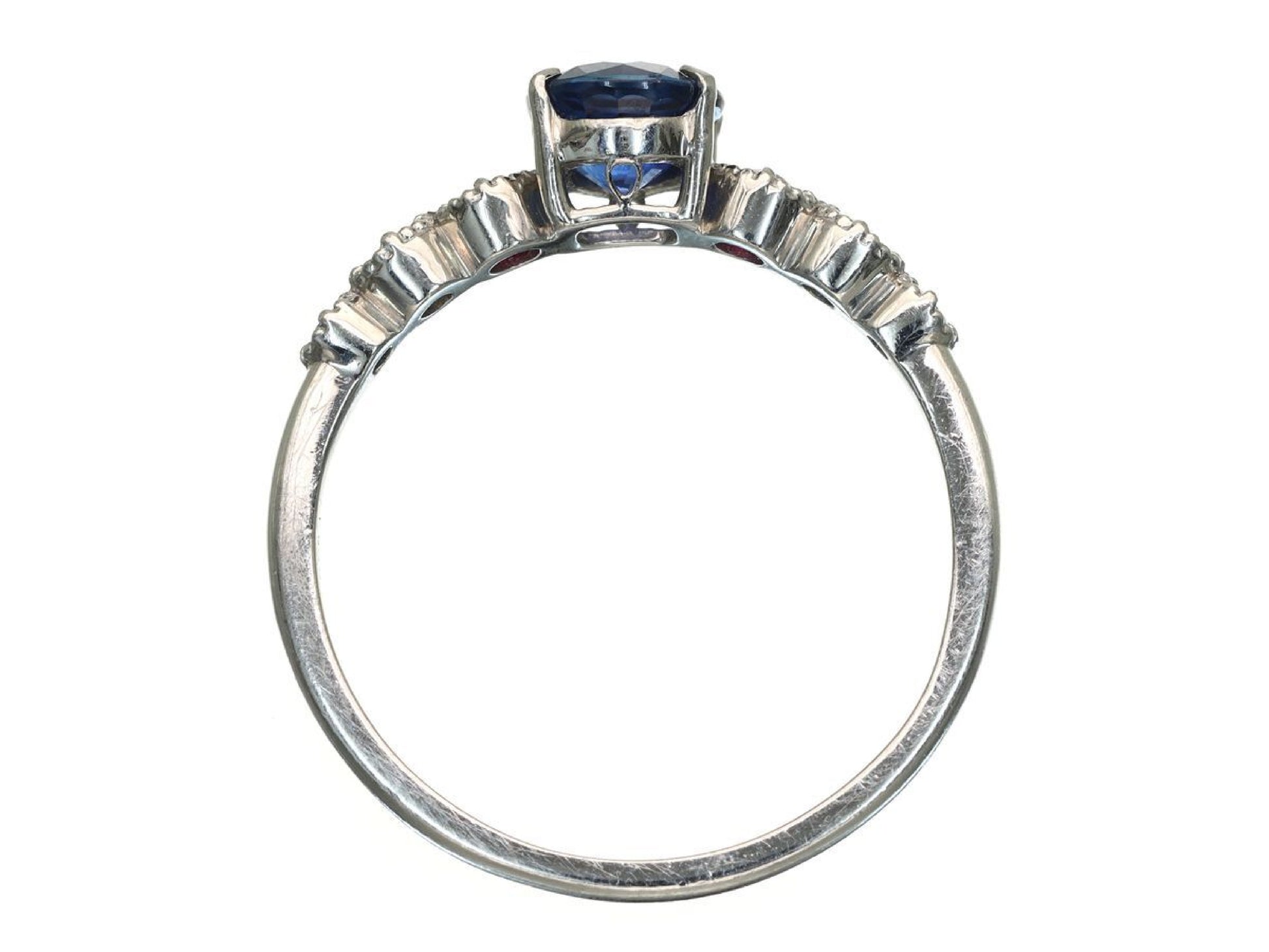 S0.885ct R0.17ct D0.07ct Pt950 2.8g Ring 