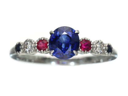 S0.885ct R0.17ct D0.07ct Pt950 2.8g Ring 