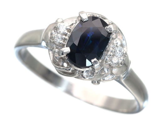 S1.00ct D0.04ct Pt900 4.3g Ring 