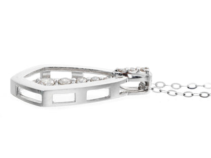 D0.25ct K18WG 4.1g Necklace 