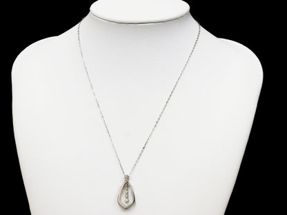 D0.25ct K18WG 4.1g Necklace 