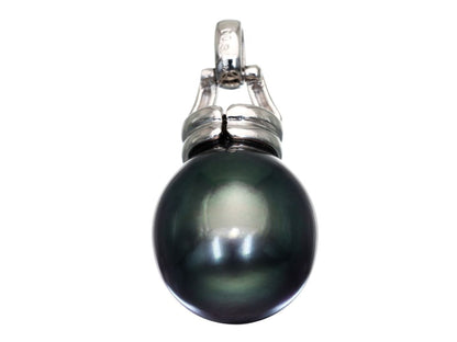 Semi-round pearl diameter approx. 12.9mm D0.03ct Pt900 5.9g pendant top 