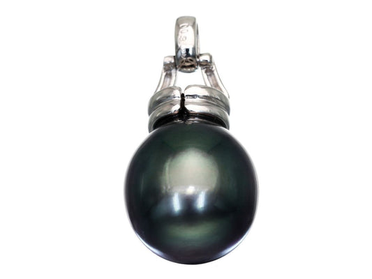 Semi-round pearl diameter approx. 12.9mm D0.03ct Pt900 5.9g pendant top 