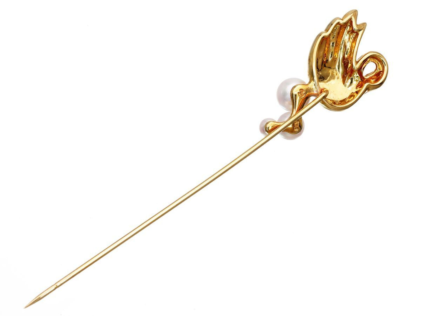 TASAKI Akoya Pearl Diameter Approx. 3.1-5.6mm K18 4.3g Brooch 