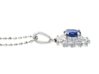 S0.38ct D0.10ct Pt900/850 2.8g Necklace 