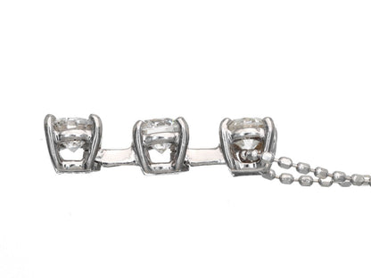 D0.609ct K18WG/750 2.0g Necklace 