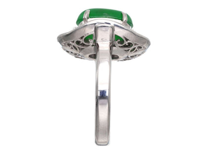 Jade 2.83ct D1.10ct PT900 10.4G Ring 