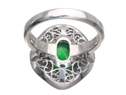 Jade 2.83ct D1.10ct PT900 10.4G Ring 