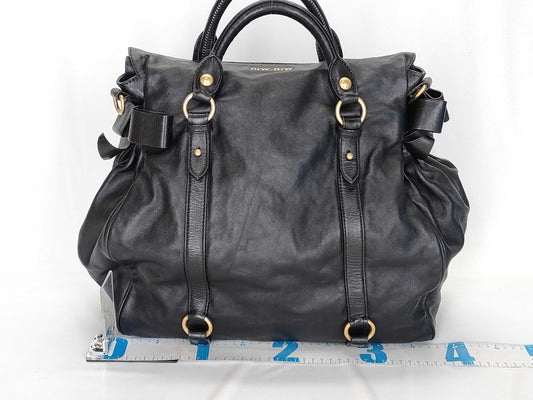 Miu Miu Miumiu Miu Miu Shoulder Bag 2way Black Handbag