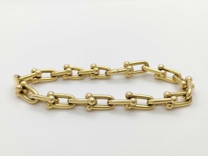 Tiffany & Co. Hardware Medium AU750 25.4g Bracelet Bangle 