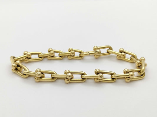 Tiffany & Co. Hardware Medium AU750 25.4g Bracelet Bangle 