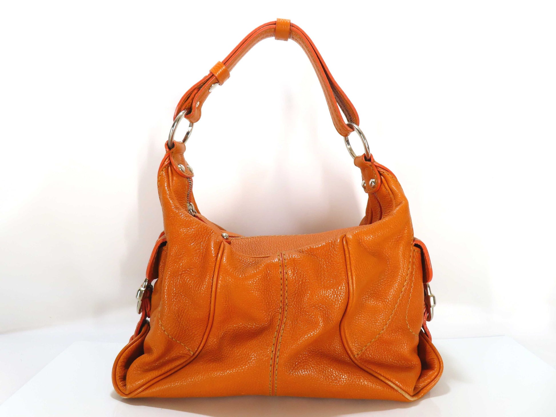 TODS TODS One Shoulder Bag Leather/Orange Handbag