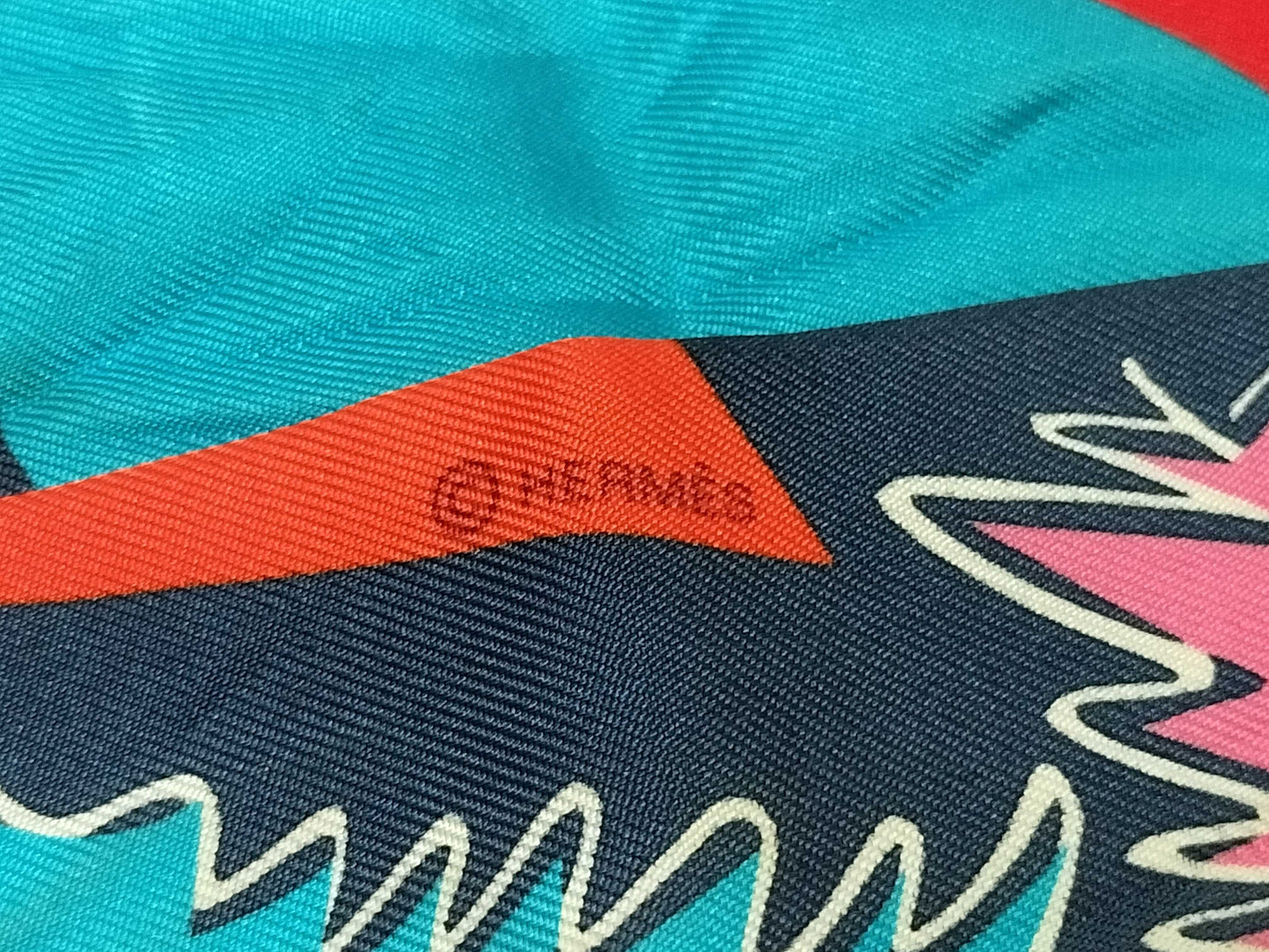HERMES Twilly HERMES Twilly 100% Silk/Navy Multi Other Accessories