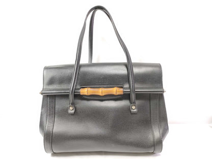 GUCCI GUCCI Bamboo Bag Leather/Black Handbag