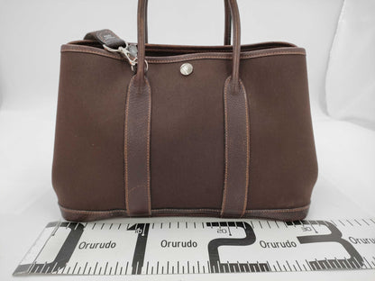 HERMES HERMES Garden Party TPM □H Engraved Handbag with Strap