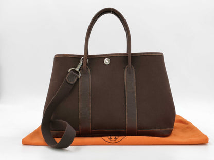 HERMES HERMES Garden Party TPM □H Engraved Handbag with Strap