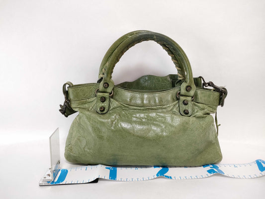 BALENCIAGA The City Balenciaga City Handbag Green Handbag