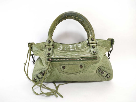 BALENCIAGA The City Balenciaga City Handbag Green Handbag