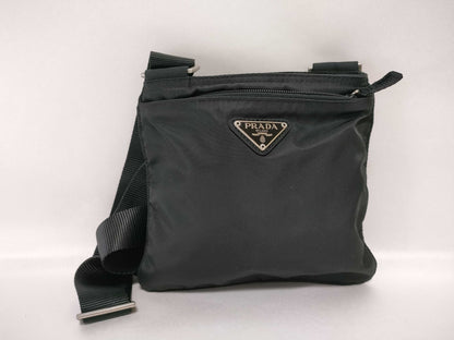 PRADA Nylon Prada Shoulder Bag Black Shoulder Bag