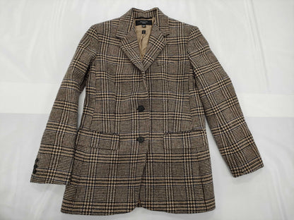 MaxMara Check Wool Jacket Coat MaxMara 42 Coat